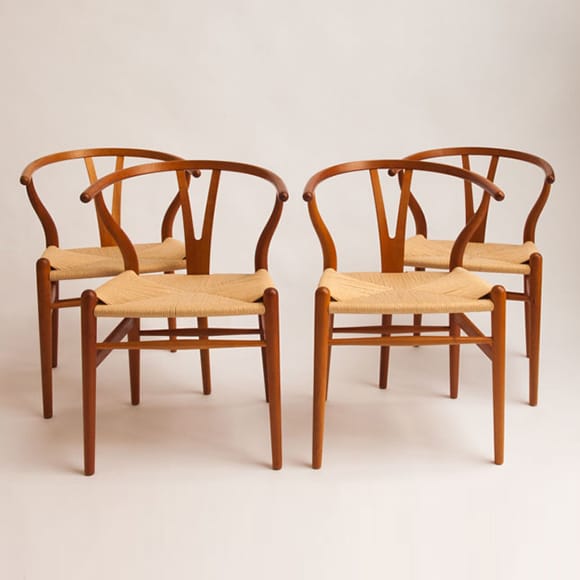 Set of on sale wishbone chairs